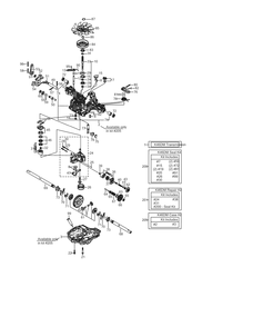 Transmission Diagram and Parts List for (13A9A1CN010)(2018) Cub Cadet Lawn Tractor